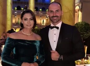 Michelle e Eduardo Bolsonaro.