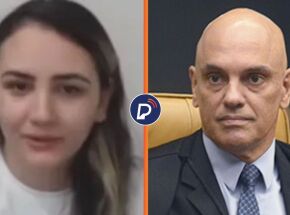 D&eacute;bora do Batom e Alexandre de Moraes, ministro do STF.