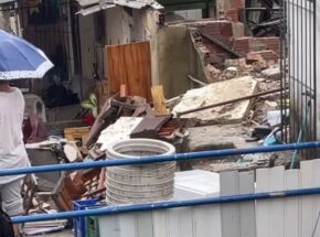 Deslizamento no Ibura deixou um ferido.