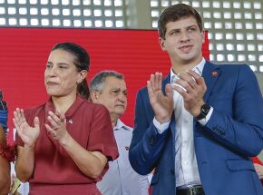 Raquel Lyra e Jo&atilde;o Campos lado a lado