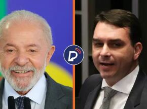 Lula e Fl&aacute;vio Bolsonaro.