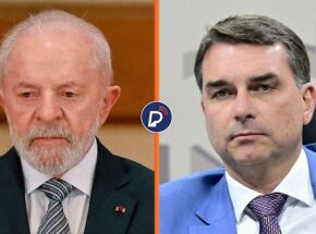 Lula e Fl&aacute;vio Bolsonaro.