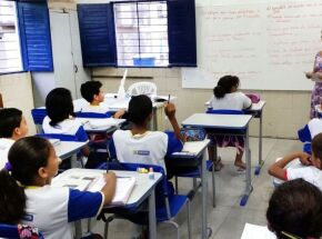 Alunos em escola municipal do Recife