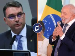 Fl&aacute;vio Bolsonaro e Lula 