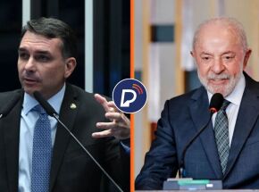 Fl&aacute;vio Bolsonaro (PL) e Lula (PT)