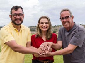 Gabriel Porto, Mar&iacute;lia Arraes e &Aacute;lvaro Porto.