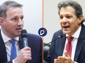 Guilherme Derrite e Fernando Haddad.