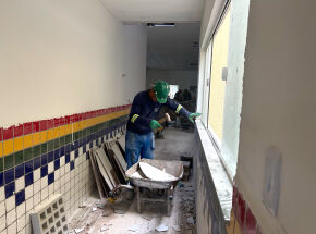 Obras em creches de Paulista