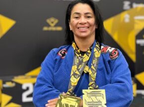 Atleta Maria Gorete Pereira da Silva, campe&atilde; mundial de Jiu-Jitsu
