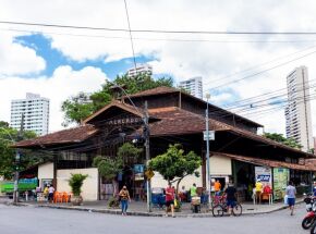 Mercado p&uacute;blico de Casa Amarela, no Recife
