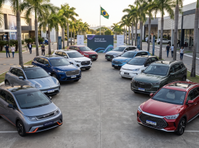 Marcas mais vendidas de montadoras chinesas no Brasil.