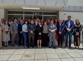 Integrantes da OAB-PE na nova Sala da Advocacia no F&oacute;rum de Vertentes.