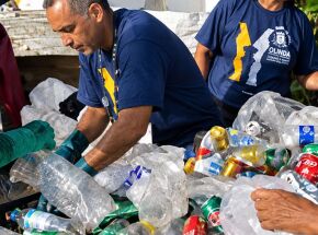 Opera&ccedil;&atilde;o de coleta seletiva que recuperou 1.370,88 quilos de materiais recicl&aacute;veis em Olinda.