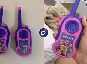 Walkie-talkie de brinquedo.