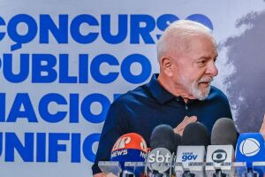 Lula falando sobre o Concurso Nacional Unificado (CNU).