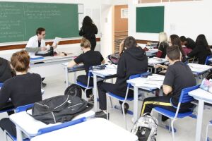 Alunos em sala de aula