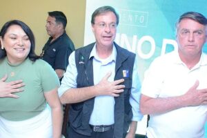 Leninha Dias, Gilson Machado e Jair Bolsonaro.