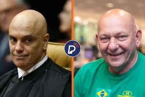 Ministro Alexandre de Moraes e empres&aacute;rio Luciano Hang.