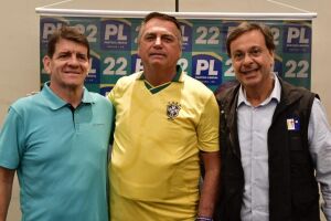 Alcides Cardoso, Bolsonaro e Gilson Machado.