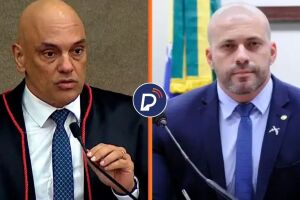 Alexandre de Moraes e&nbsp;o ex-deputado federal Daniel Silveira.