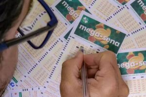 Cartelas do sorteio da Mega-Sena.