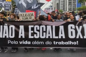 Manifesta&ccedil;&atilde;o pelo fim da escala 6x1.