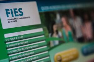 Site da p&aacute;gina inicial do Fies.