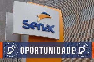 Fachada com nome Senac. 