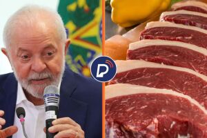 Lula ao lado da picanha.