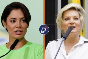 Michelle Bolsonaro e Joice Hasselmann.
