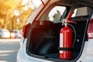 Extintor de inc&ecirc;ndio em carro
