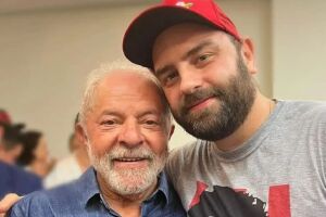 Presidente Lula com o seu filho F&aacute;bio Lu&iacute;s Lula da Silva, o Lulinha.