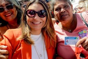 Primeira dama Janja em visita a Itapissuma, em Pernambuco.