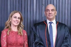 O ministro Alexandre de Moraes e Viviane Barci de Moraes 