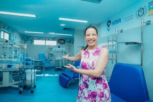 Governadora Raquel Lyra em hospital de Pernambuco.