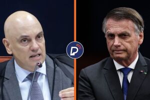 Ministro Alexandre de Moraes, do STF e ex-presidente Jair Bolsonaro.