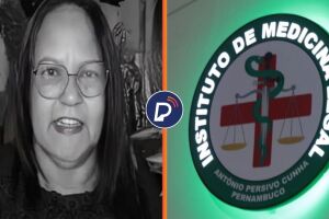 Professora que foi encontrada morta dentro de casa, na Mata Sul de Pernambuco e fachada do IML.