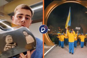 Atleta ucraniano &eacute; impedido de usar capacete em homenagem a v&iacute;timas da guerra.