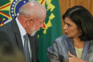 Presidente Luiz In&aacute;cio Lula da Silva e ex ministra da sa&uacute;de, N&iacute;sia Trindade