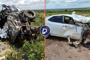 Resultado da colis&atilde;o entre ve&iacute;culos na BR-316, em Pernambuco.