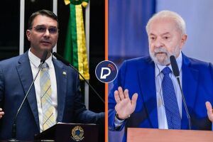 Fl&aacute;vio Bolsonaro e Lula.