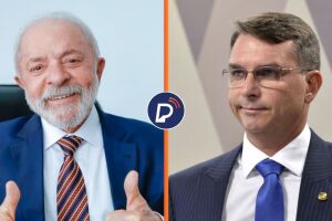 Presidente Lula e senador Fl&aacute;vio Bolsonaro.