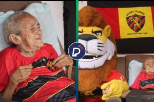 Maria Jos&eacute;, de 119 anos, recebeu uma festa especial do Sport.