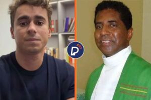 Nikolas Ferreira em v&iacute;deo resposta e padre que negou comunh&atilde;o a fi&eacute;is apoiadores do deputado.