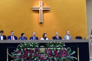 Adriana Albuquerque em cerim&ocirc;nia de posse da PF em Pernambuco.