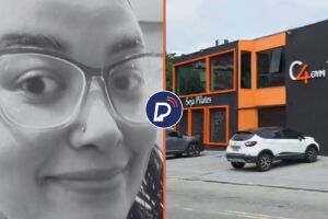 Juliana Faustino Bassetto, de 27 anos, que morreu e academia C4 Gym onde caso ocorreu.