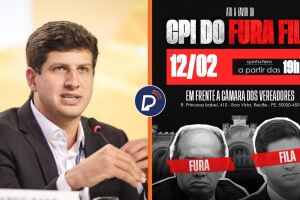 Protesto contra Jo&atilde;o Campos na C&acirc;mara do Recife.