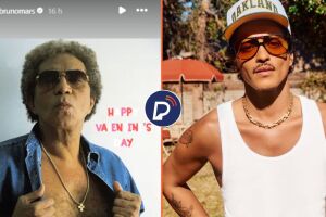 Bruno Mars utilizou foto de Reginaldo Rossi para comemorar dia dos namorados nos EUA.