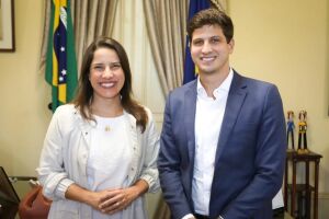 Governadora de Pernambuco Raquel Lyra e o Prefeito Jo&atilde;o Campos 