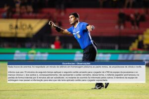 &Aacute;rbitro assume erro e diz que foi alertado em campo sobre amarelos sem expuls&atilde;o em Sport x Jacuipense.